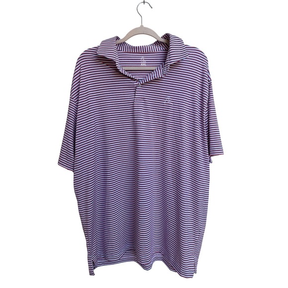 Rhoback Other - Rhoback Performance Polo Shirt Red Blue Striped American Flag Golf Size XXL